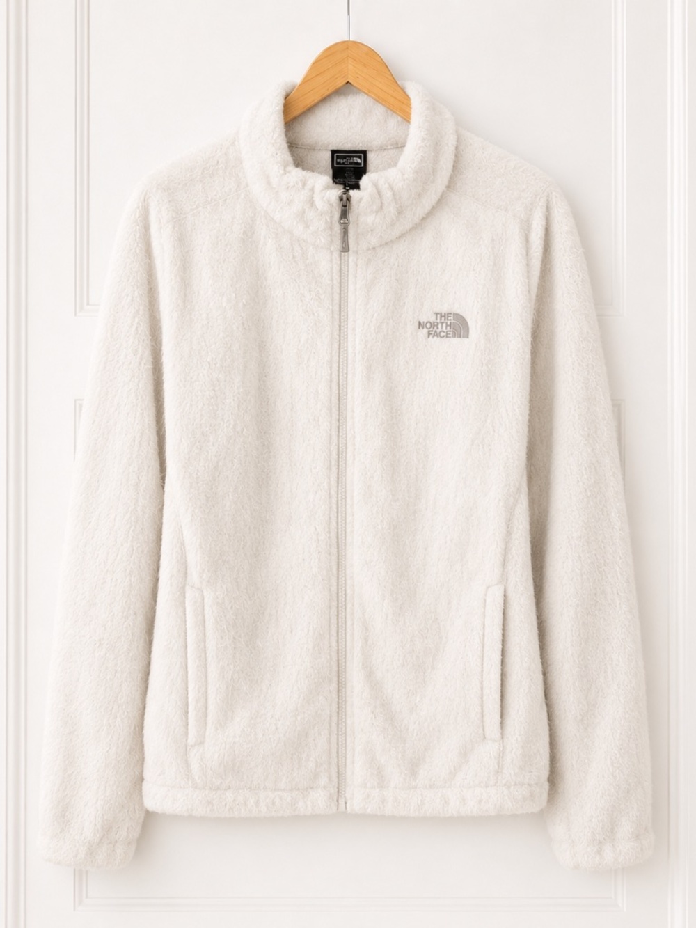 The North Face Ivory Plush High Pile Fleece Full Zip Jacket